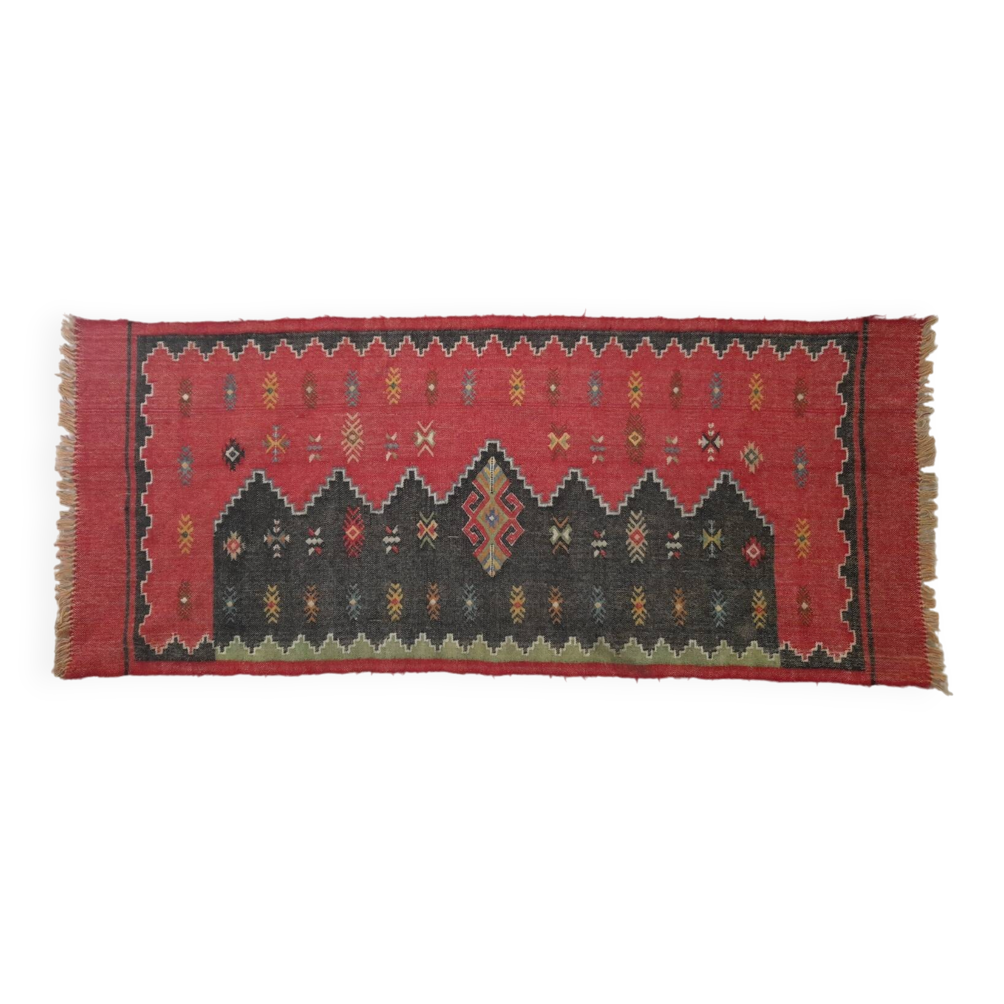 Soumak Kilim Rug 140 x 96 cm antique Handwoven Shahsavan
