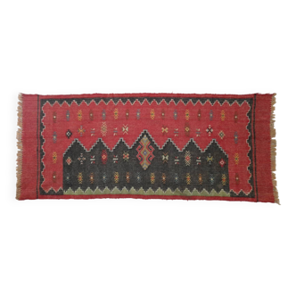 Soumak Kilim Rug 140 x 96 cm antique Handwoven Shahsavan