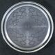 Pair of pressed moulded glass bottles mats