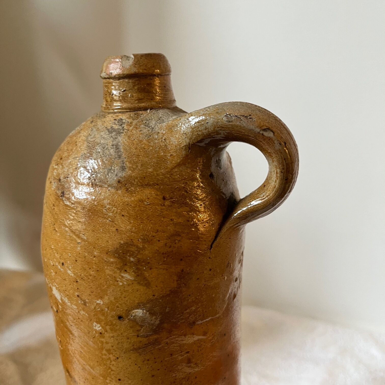 Old stoneware bottle from German Herzogthum Nassau Selters - early 19th century.