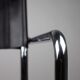 Paire de chaises Matteo Grassi MG5 cuir noir et chrome