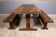Oak dining table with 2 benches Minimalist Brutalist Wabi Sabi