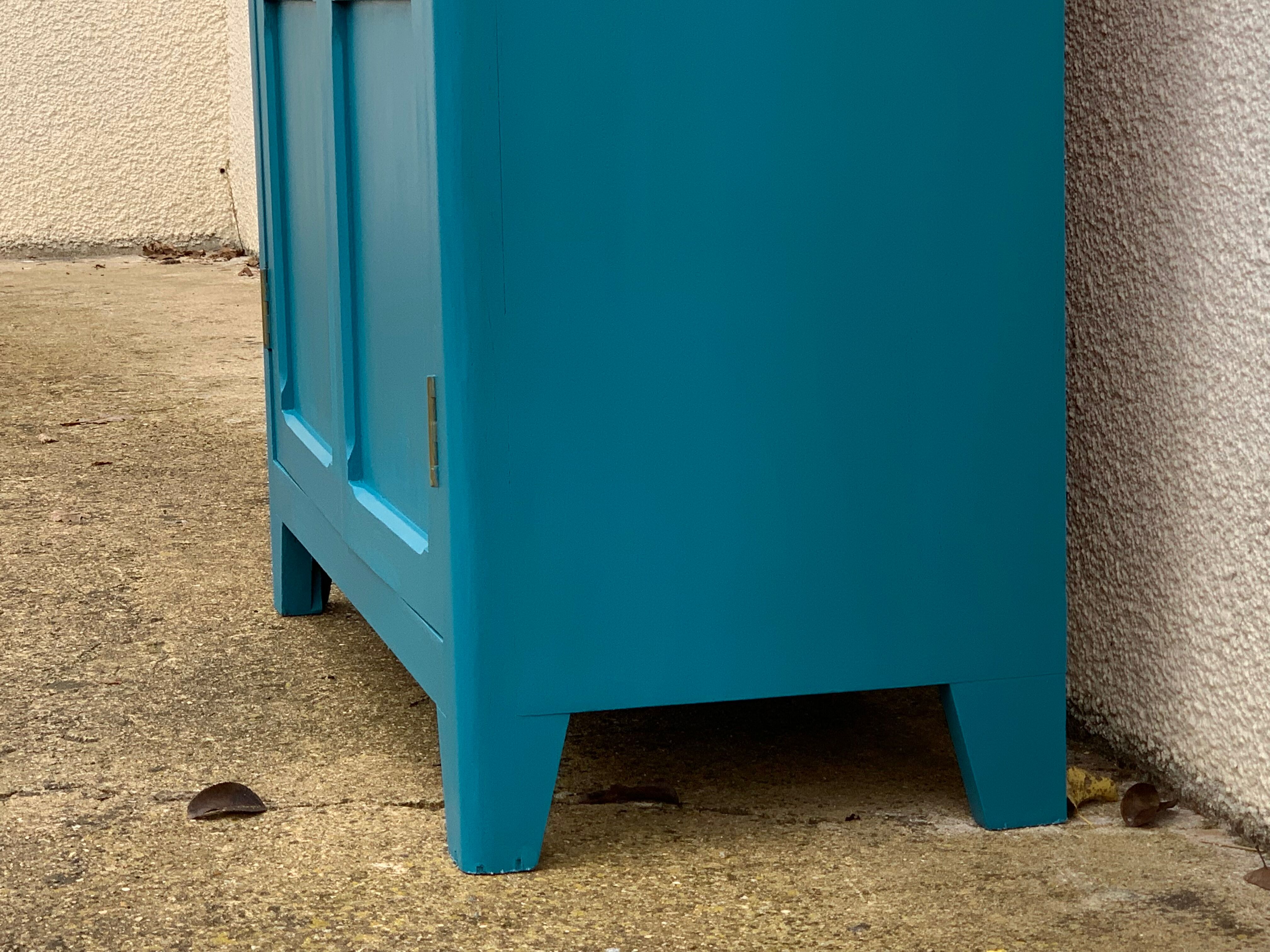 Parisian wardrobe glazed blue Peacock 1940