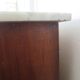 Louis Philippe style chest of drawers with 4 drawers in solid walnut and marble, 1900-1950.