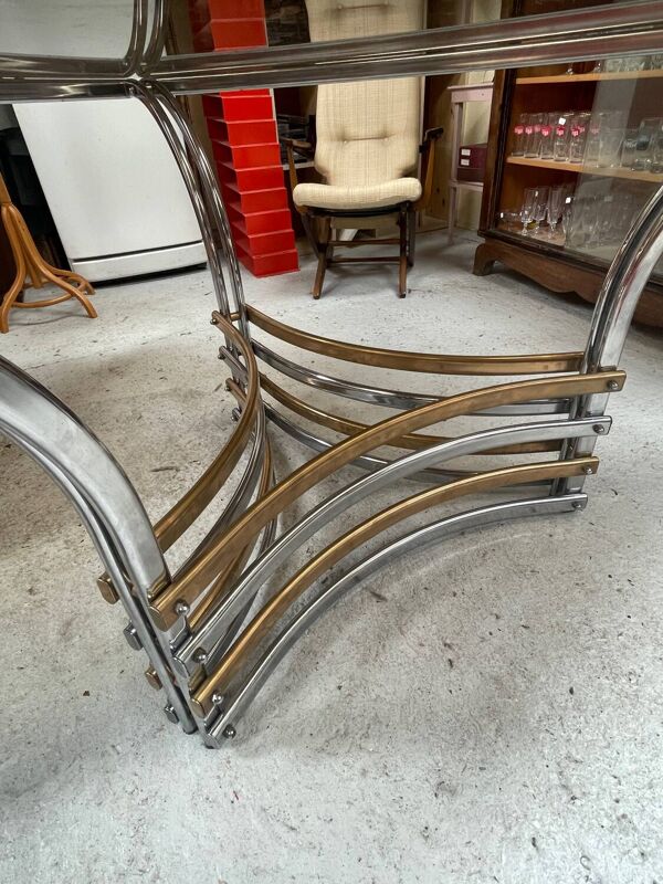 Table triangulaire Hollywood Regency