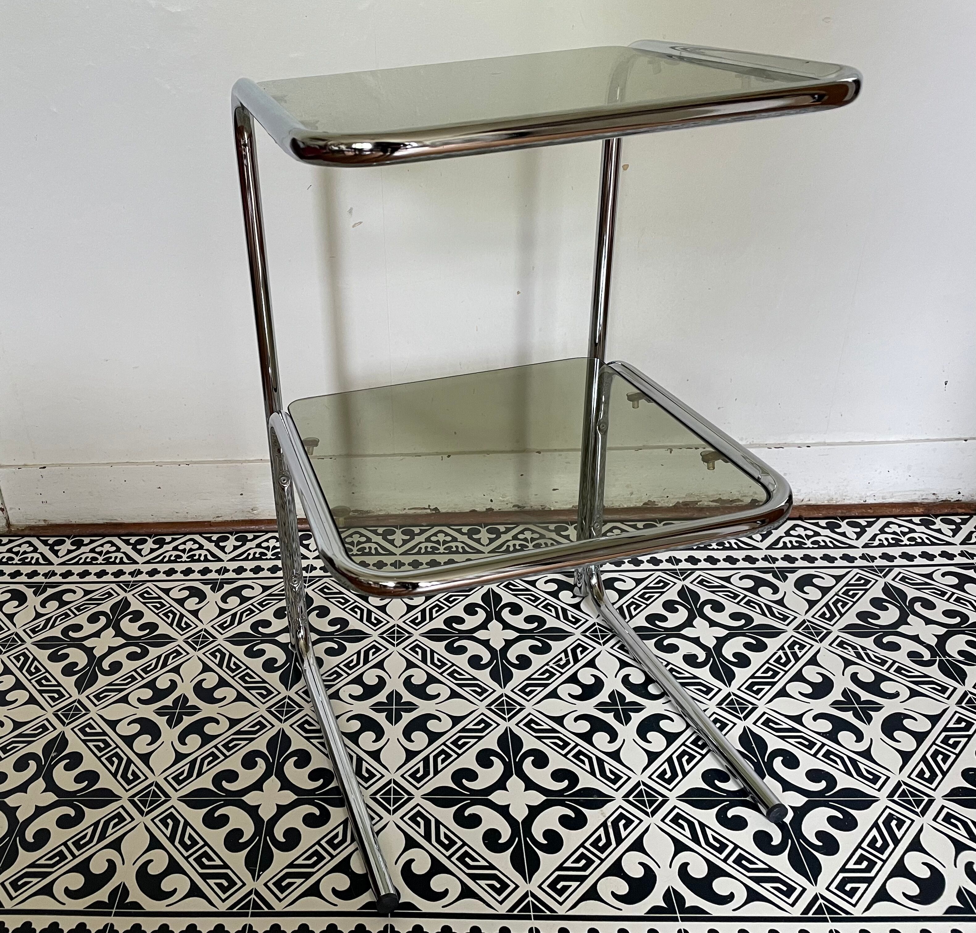 Vintage chrome side table 1970
