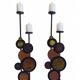 Large Mid-Century Italian Wrought Iron Candelabra, Psychedelic Design, 1970s