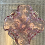 Vintage pink empty pocket ashtray in Murano by Barovier and Toso