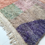 Moroccan Berber carpet Boujaad with colorful flats 243x140cm