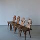 Alpine carved pine dining table set | 1950s