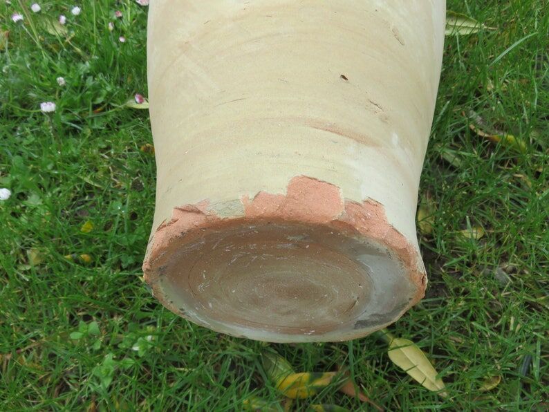 Terracotta potiche with handles 60s