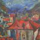 Georges Mathieu Yassef (1943-2024) landscape painting HST