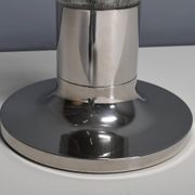 Grande lampe de table en chrome et verre Temde, Suisse, années 1960