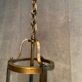 Brass vestibule lantern chandelier and glass cylinder