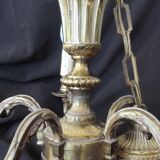 Gilded bronze chandelier in Louis XVI style, with 5 lights