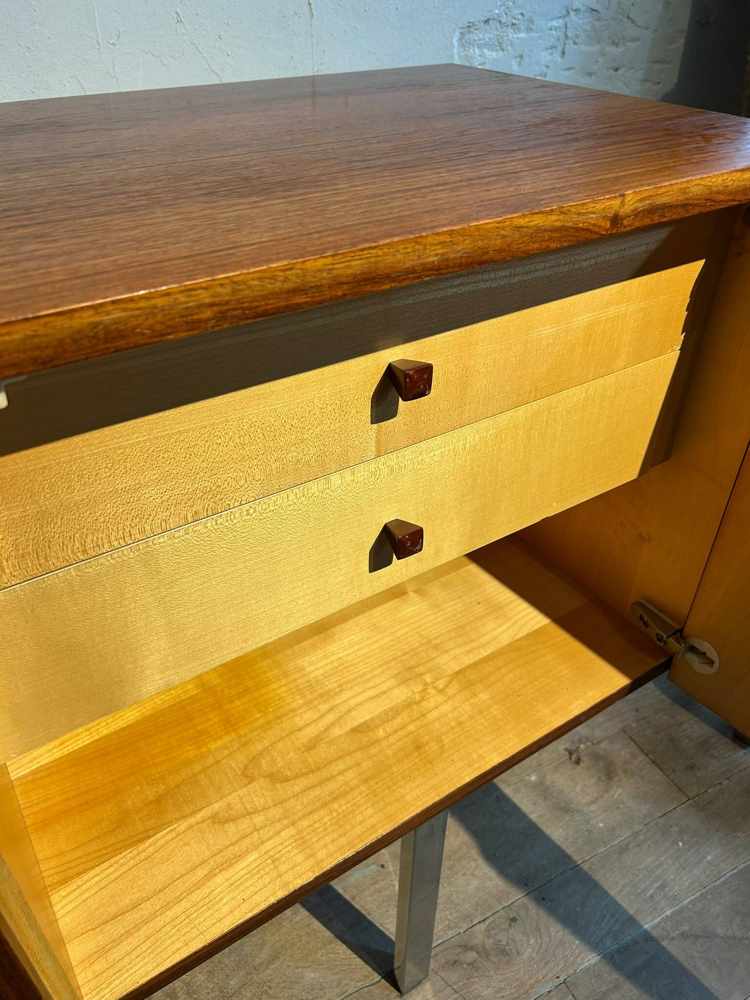 TEAK MARQUETRY ENFILADE 1960s