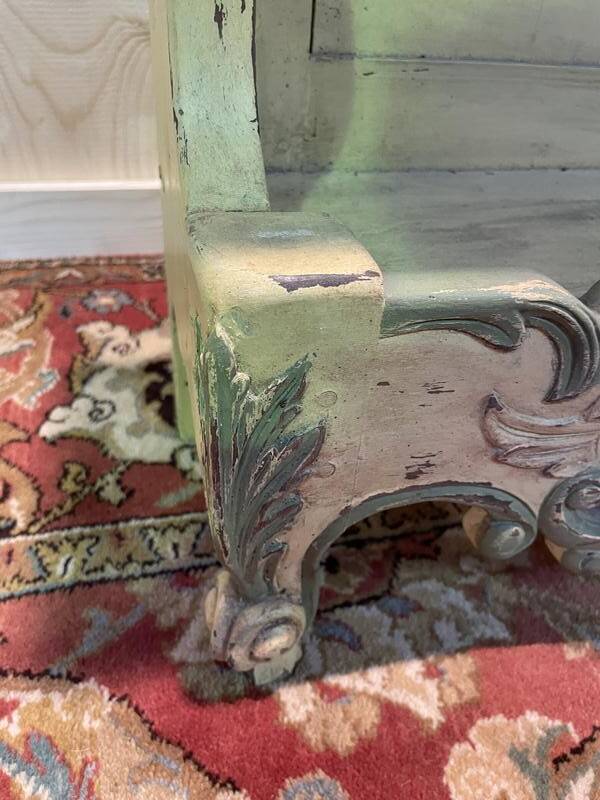Estanier provençale en bois réchampi