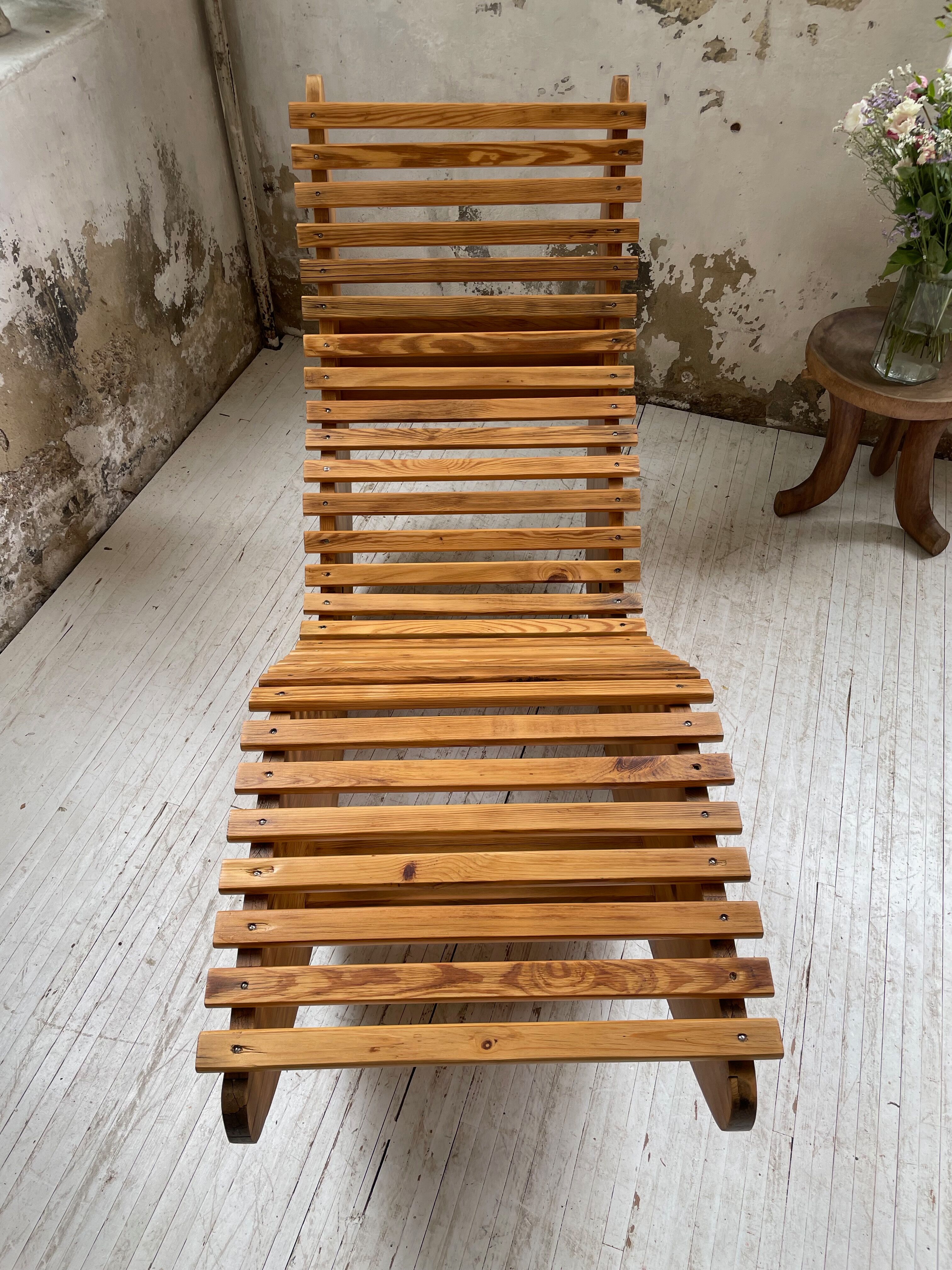 Deckchair bauhaus pine