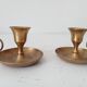 Vintage brass hand candle holder
