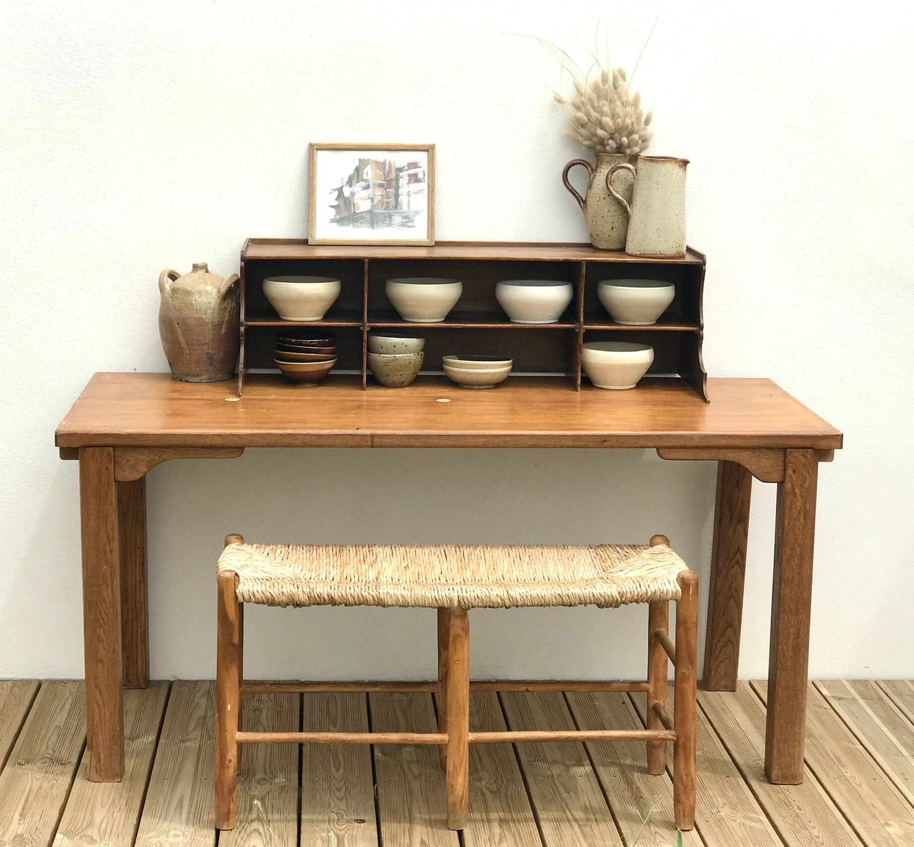 Pair of sandstone pitchers