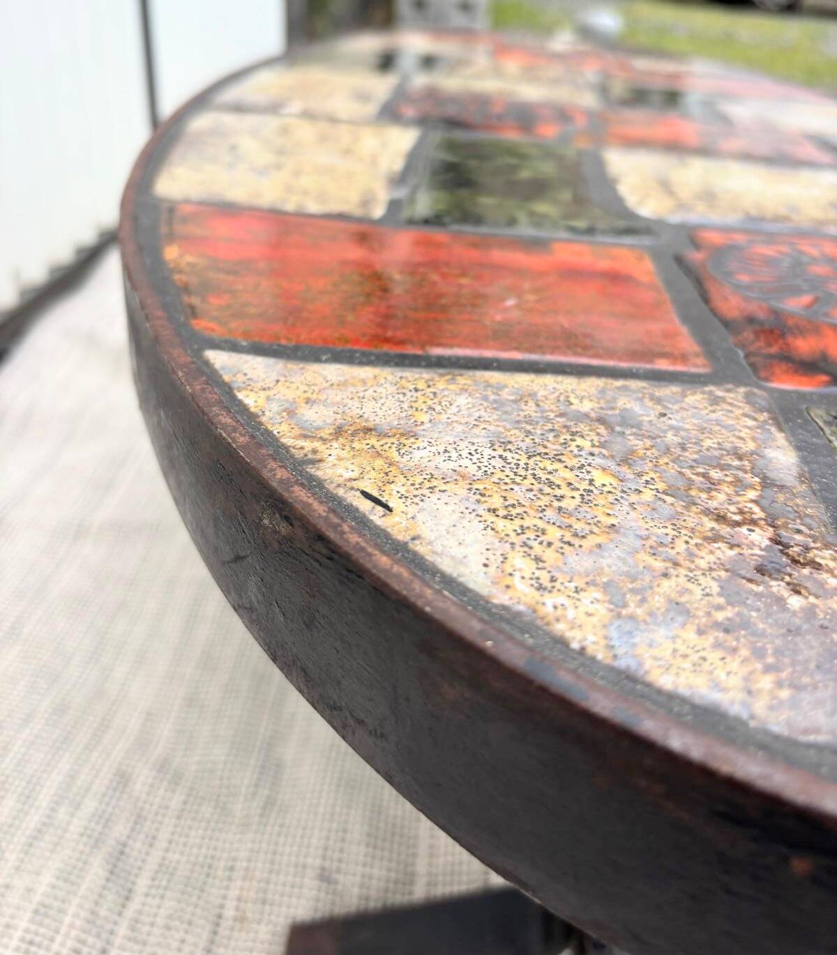 Ceramic and metal coffee table