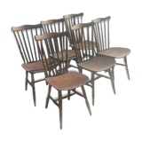 Series of 6 chairs model "minuet" by Baumann around 1960