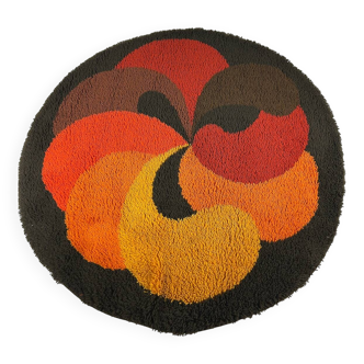 Tapis rond vintage pop art