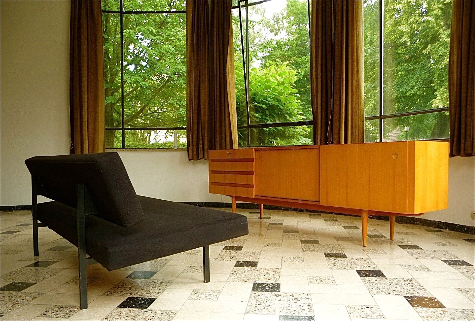 Sideboard in cherrywood with sliding doors from Wilhelm Renz, Germany 1960s