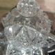 Beurrier ancien en verre taillé