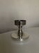 Tulip footed candle holder in silver metal 1970