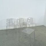 Design plexiglas stapelbare stoelen Trono by Sottsass Associati 2005 Segis