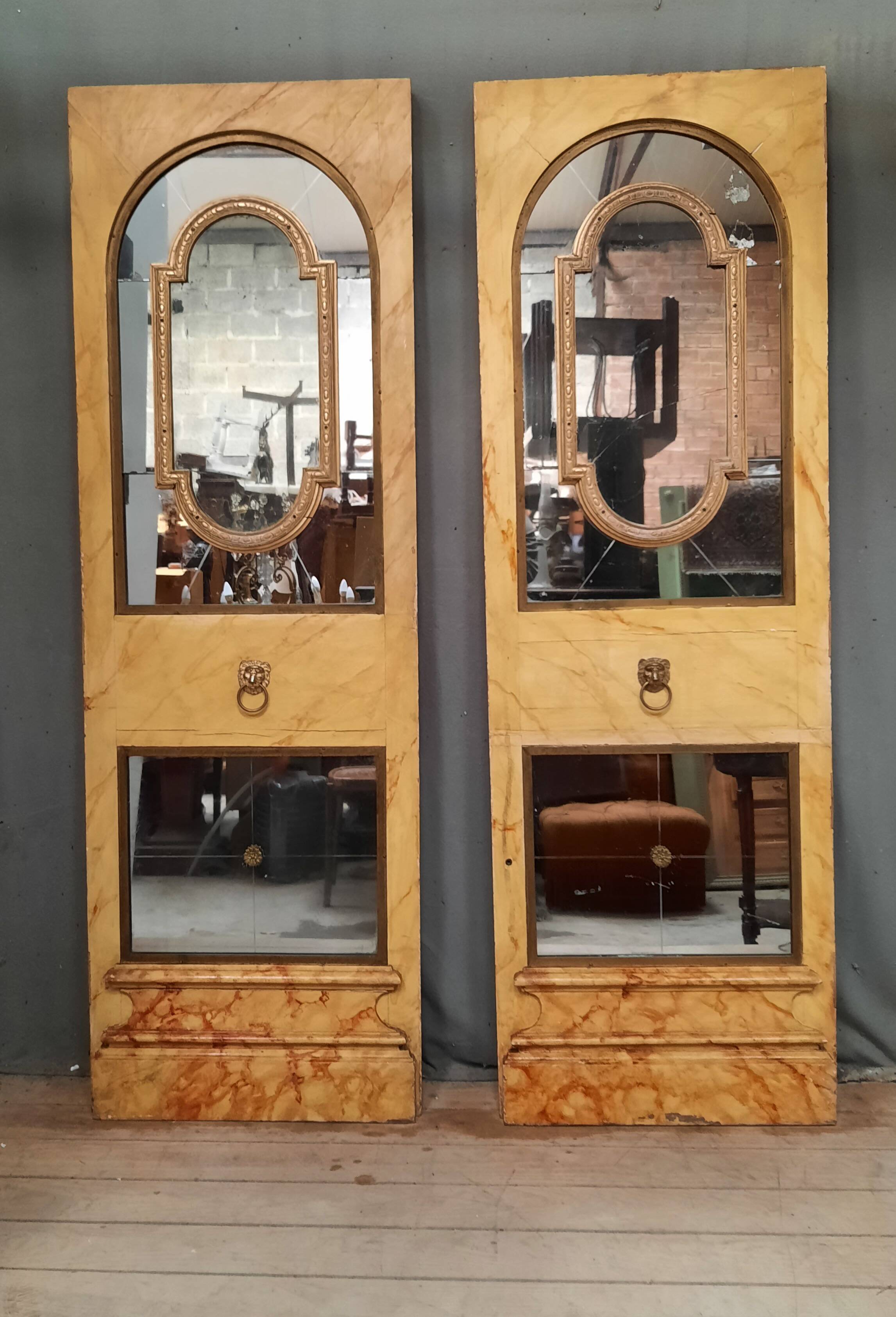 Pair of mirror panels