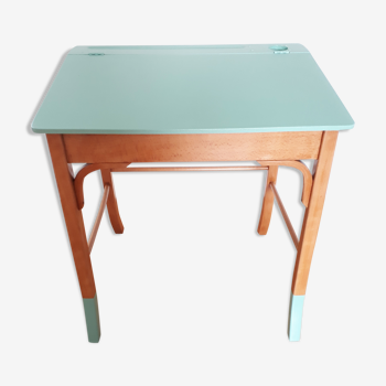 Bureau pupitre enfant Baumann années 50 vert