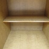 Wardrobe secretary child 60s wood and rattan feet compass