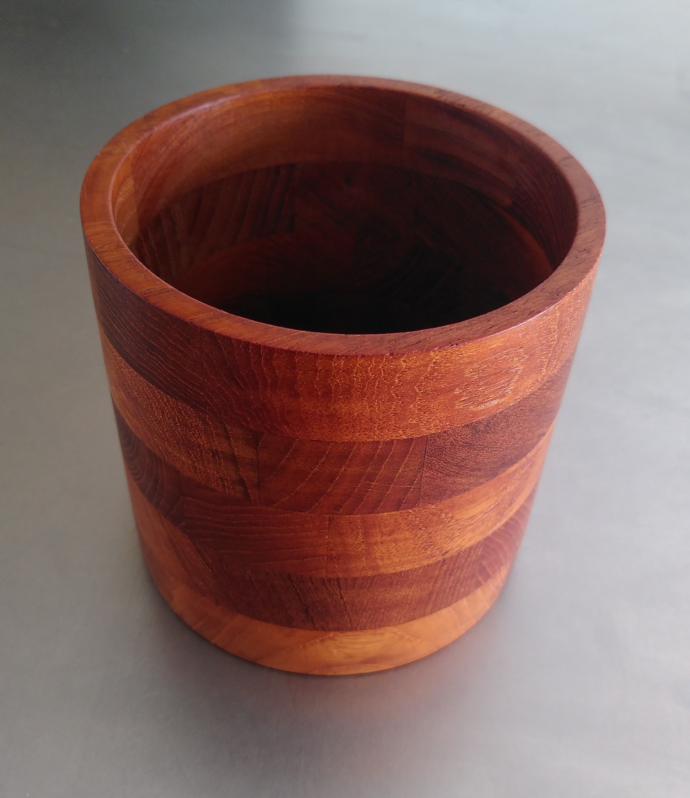 Teak pencil or utensil pot