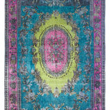 Hand-knotted contemporary oriental 1970s 174 cm x 298 cm multicolor carpet