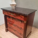 Empire style mahogany chest of drawers