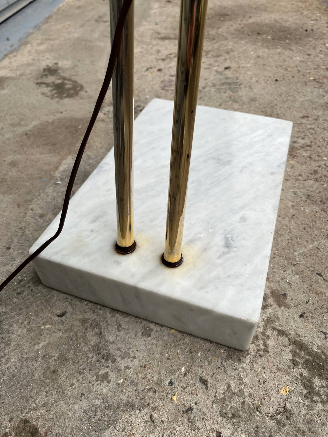 Lampadaire arc pied marbre année 70/80