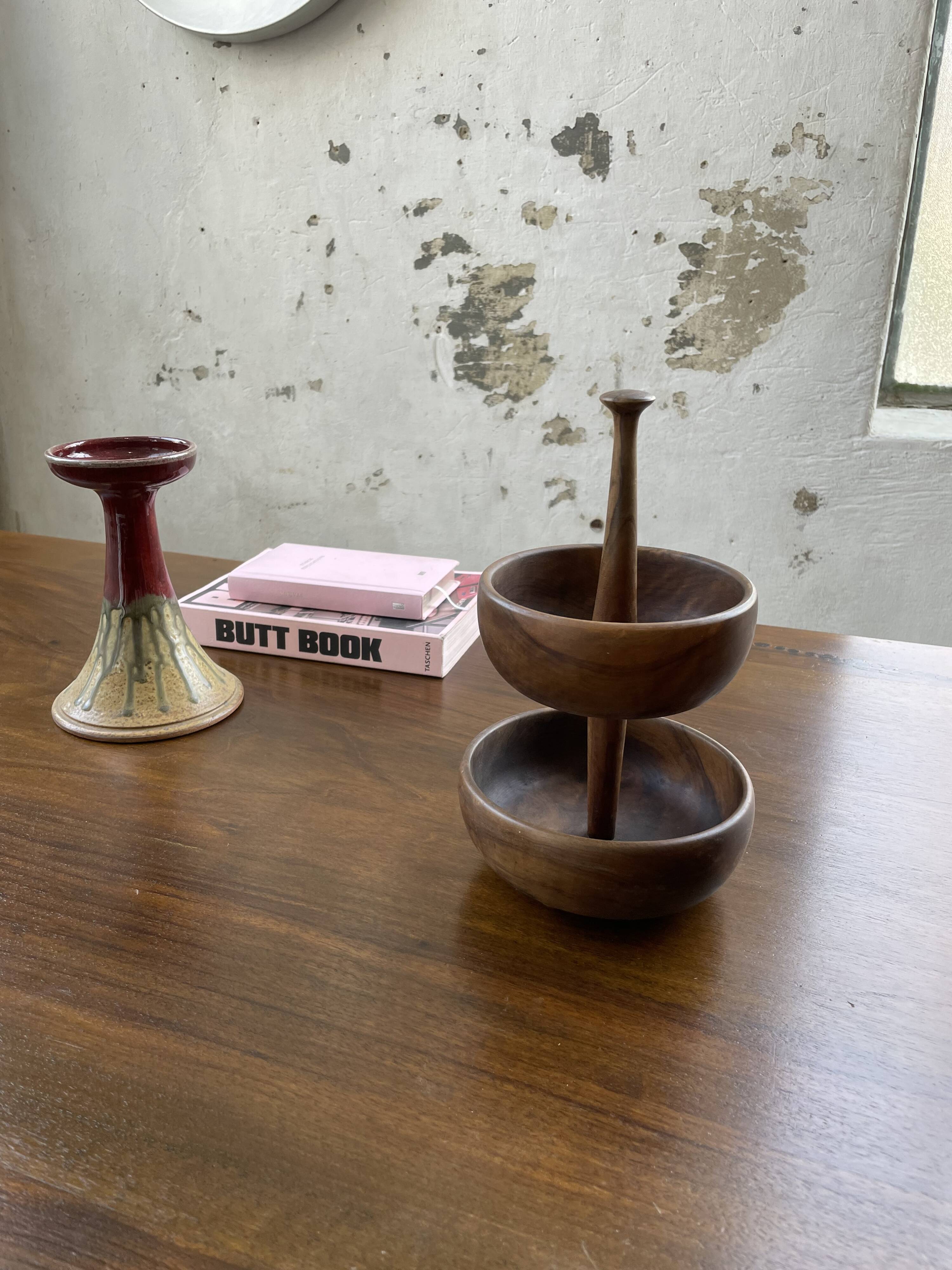 Wooden cocktail dish