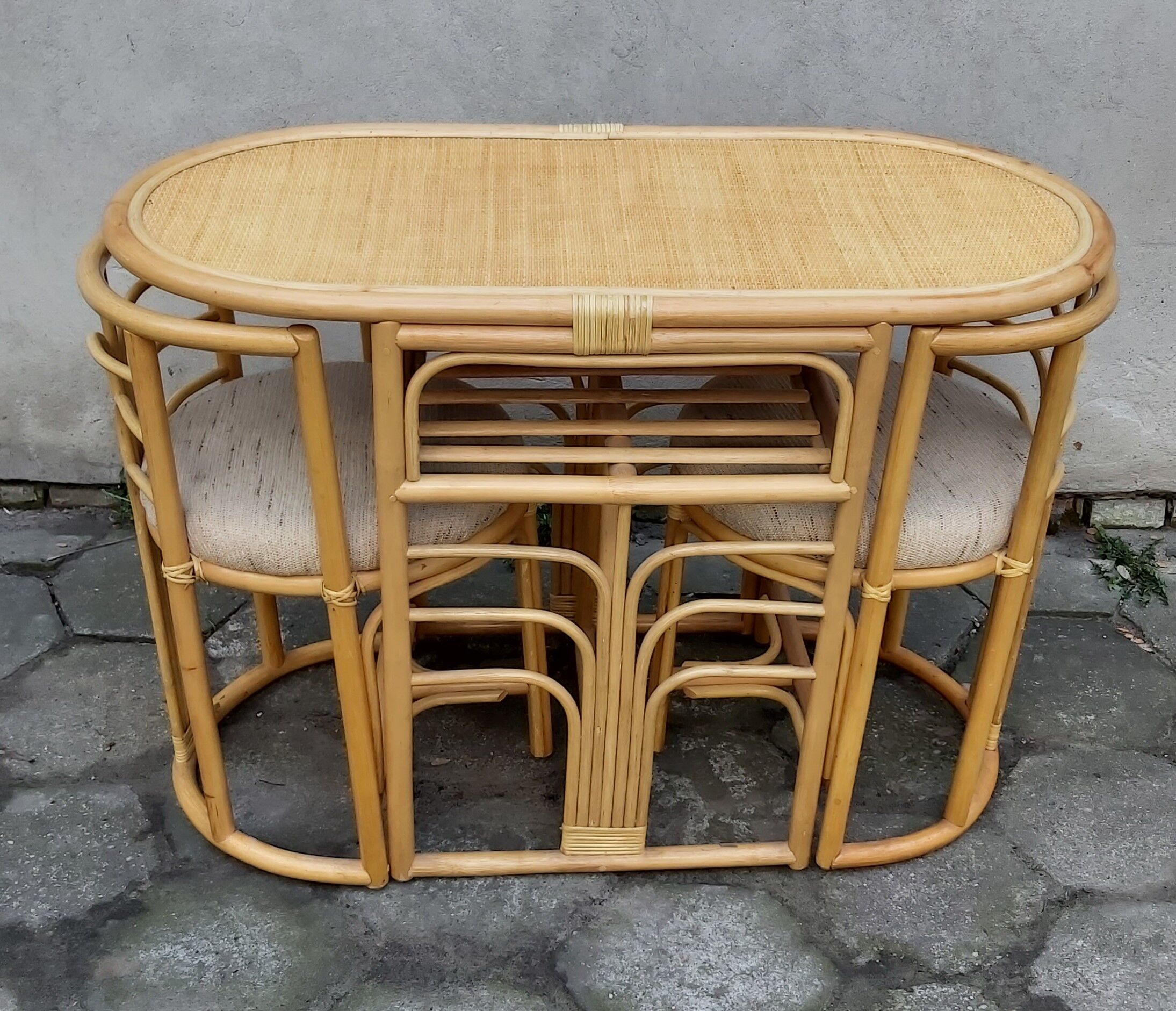 Rattan set, 1980s