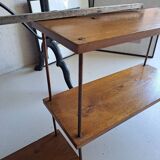 Wall shelf in oak and copper from the 50s