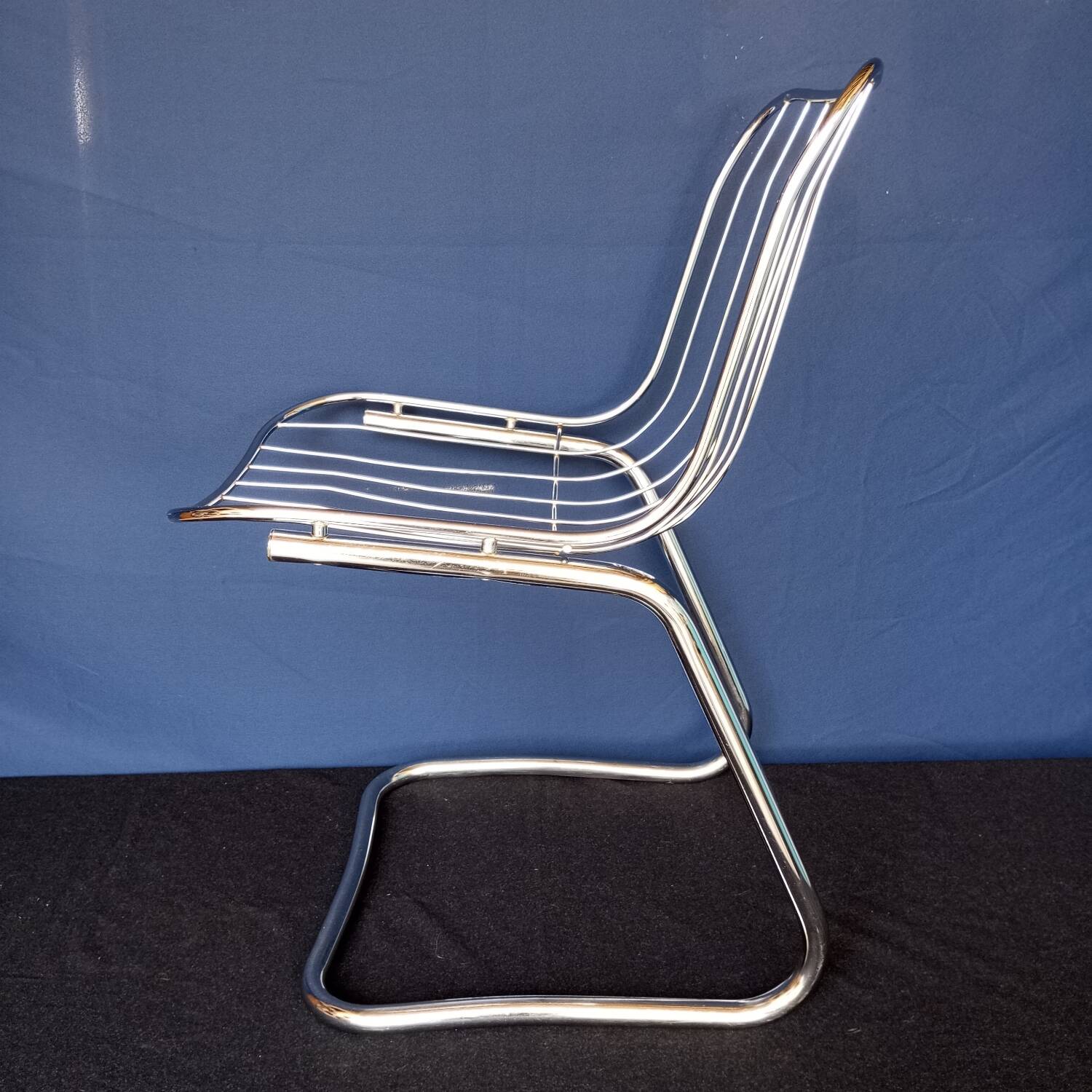 70s chrome metal chairs