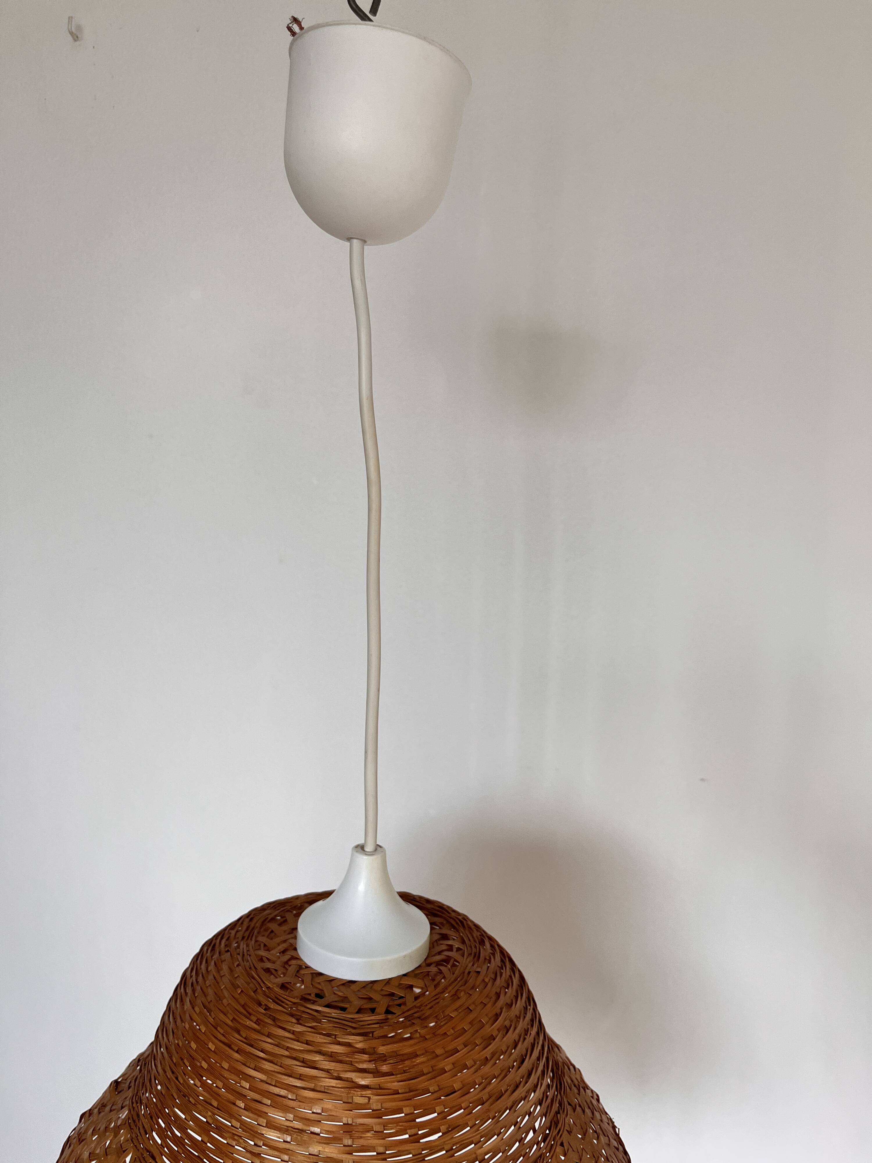 Wicker caning pendant light