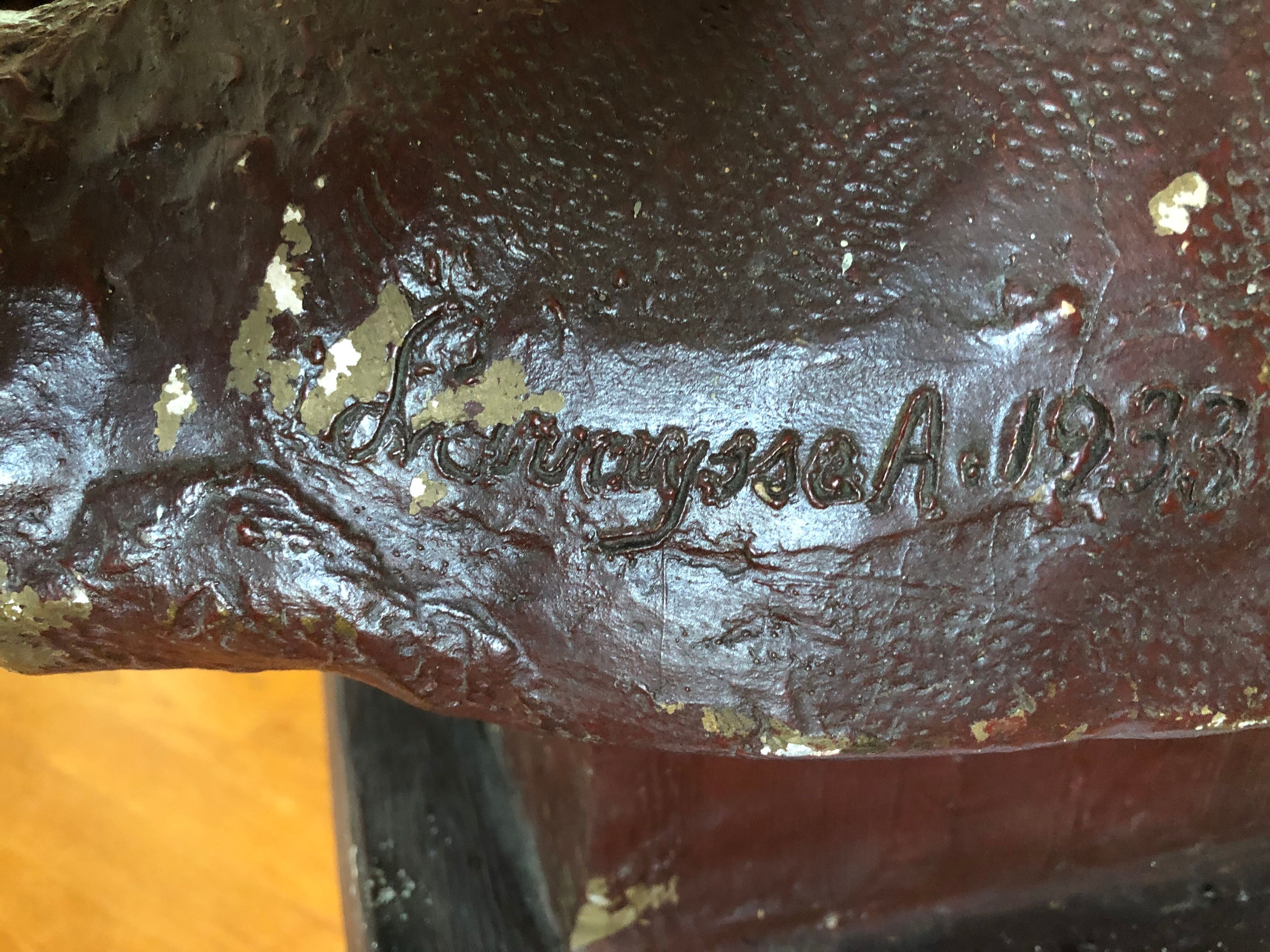 Plaster bust of André Lavaysse