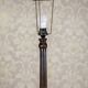 Early 20th-Century Chippendale Floor Lamp on Brown Wooden Base