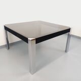 Vintage Italian square dining table by Faleschini for Mariani glass