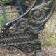 rare Napoleon III cast iron and wrought iron sofa bed, 19th century