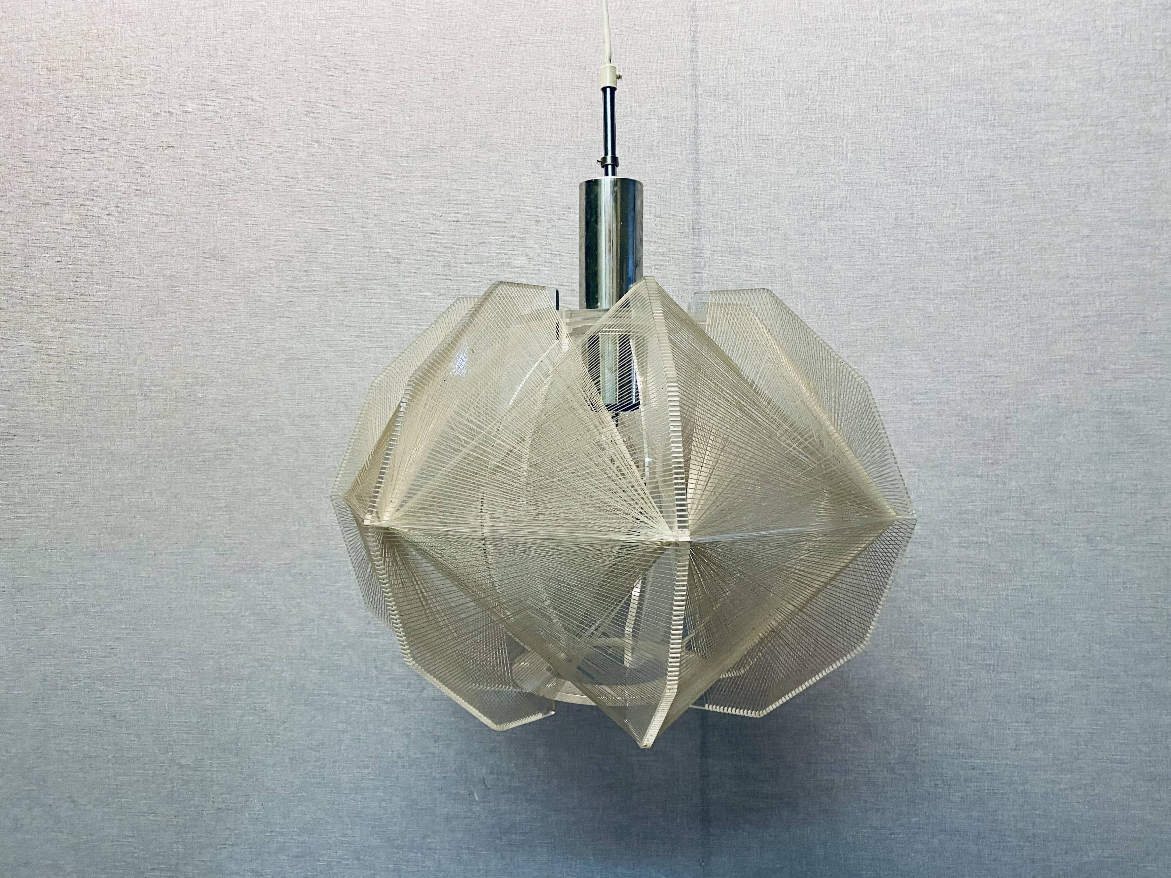 Space Age Sompex pendant lamp Perspex by Paul Secon