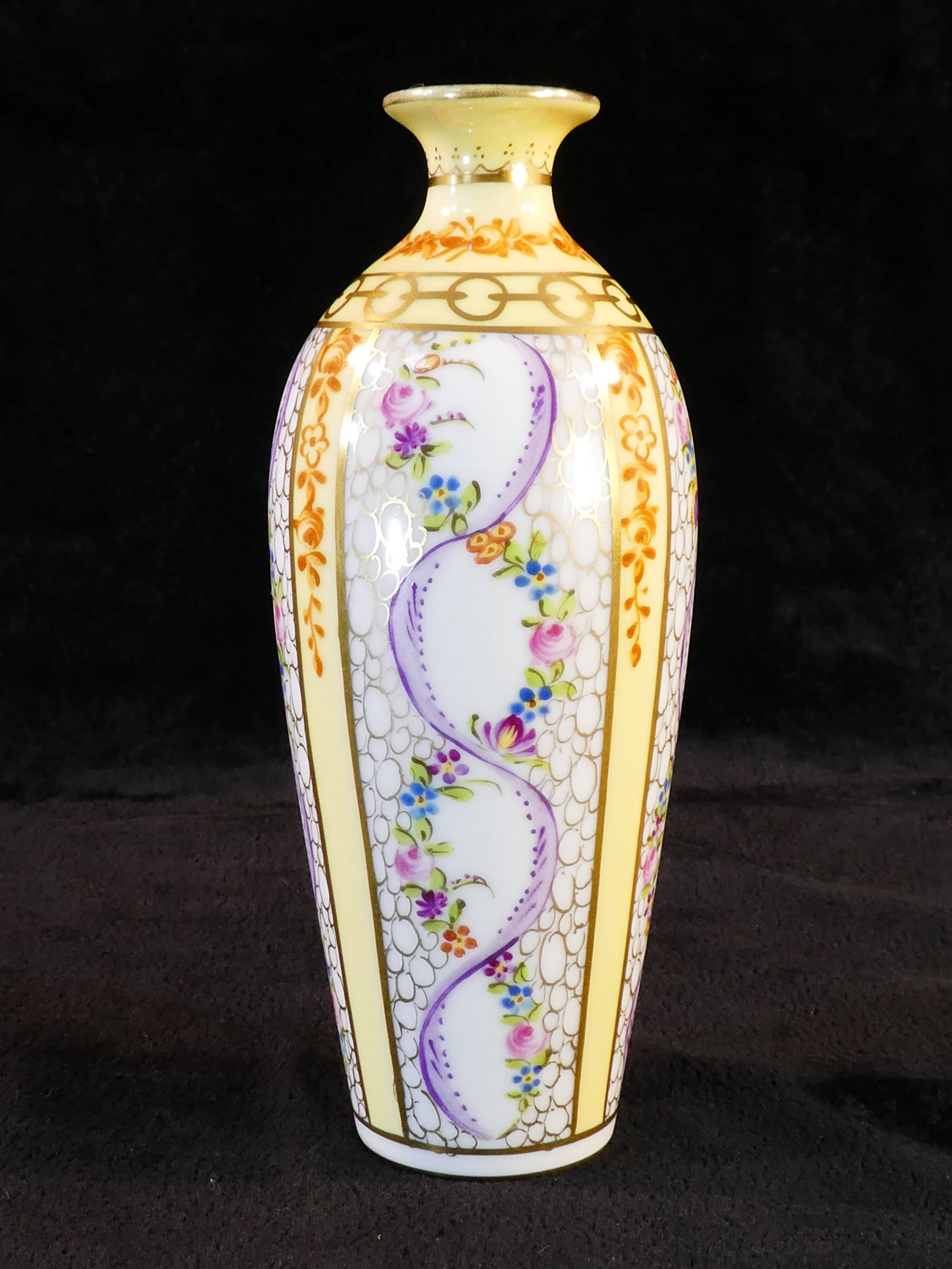Porcelain vase from limoges Jules Tessonniere
