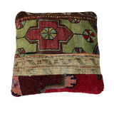 Vintage Turkish Patchwork Rug Cushion Cover 40x40 cm